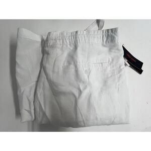 Linea Uomo Linen Blend Pants Mens Size 48x30 White Lightweight Summer Time